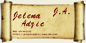Jelena Adžić vizit kartica